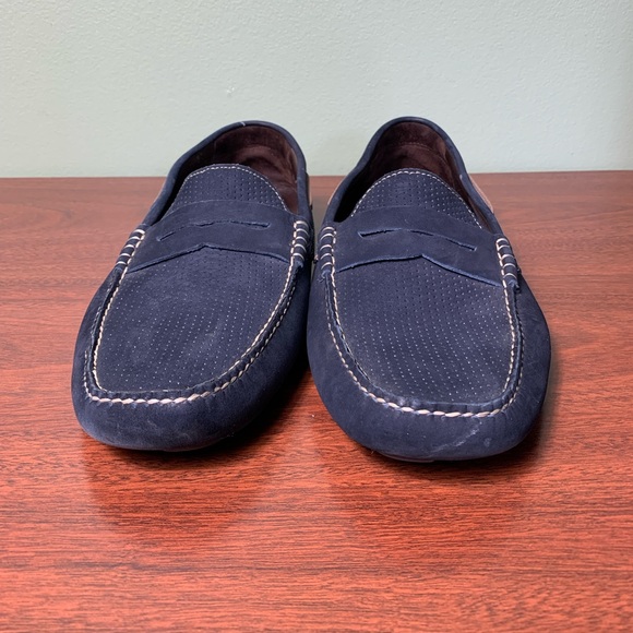 Johnston & Murphy | Gibson Navy Driver Sheepskin Penny Driving Loafer - 11 M - Picture 6 of 10